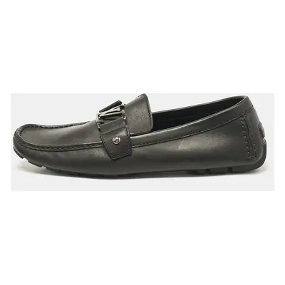 Louis Vuitton Black Leather Monte Carlo Loafers Size