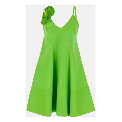 Loewe Fluo Green Leather Mini Dress Women’s IT