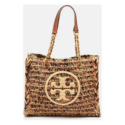 Tory Burch Multicolor Raffia Ella Chain Tote