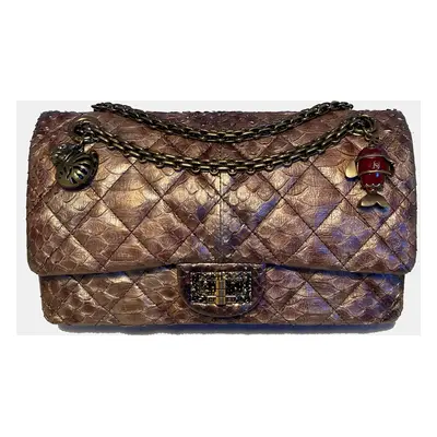 Chanel Metallic Copper Python 2.55 Double Flap Classic