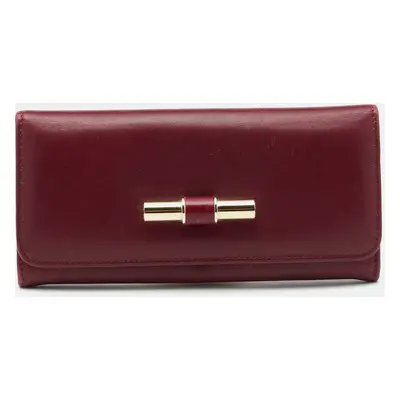 Jimmy Choo Burgundy Leather Continental Wallet