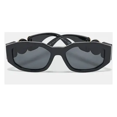 Versace Black Medusa Biggie Rectangular Sunglasses