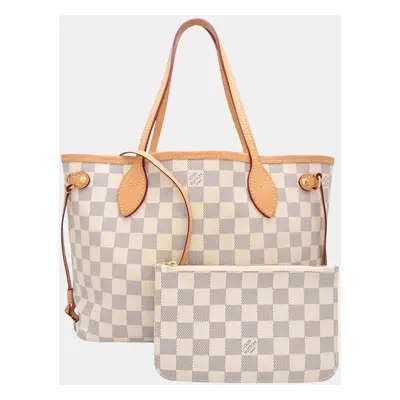 Louis Vuitton Damier Azur Neverfull PM Tote Bag