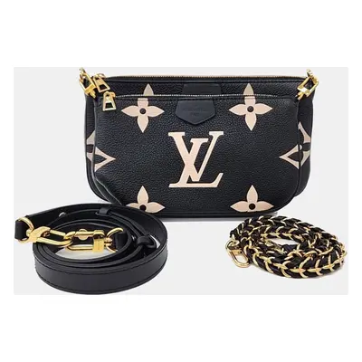 Louis Vuitton Black Leather Empreinte Multi Pochette Crossbody Bag