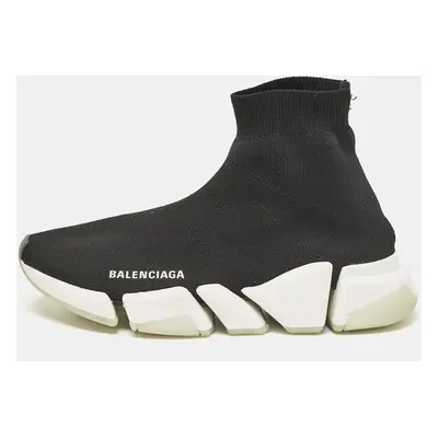 Balenciaga Black Knit Fabric Speed 2.0 LT Sneakers Size