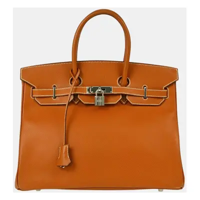 Hermes Cognac Epsom Birkin Handbag