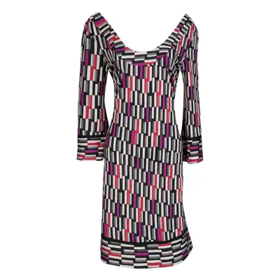 Diane Von Furstenberg Multicolor Printed Silk Jersey Aggie Shift Dress