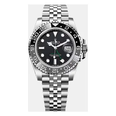 Rolex Black Stainless Steel GMT Master II Men's Wristwatch mm