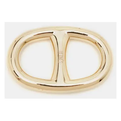 Hermes Chaine D'Ancre Gold Tone Scarf Ring