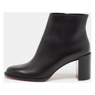 Christian Louboutin Black Leather Adoxa Ankle Boots Size