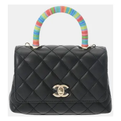 Chanel Leather Coco Handle Top Handle Bags