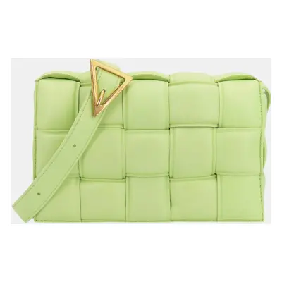 Bottega Veneta Green Leather Padded Cassette Shoulder Bag