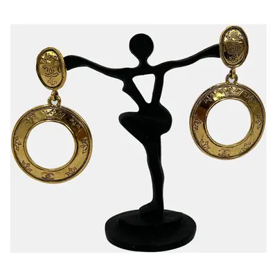 Chanel Vintage Gold Hoop Earrings