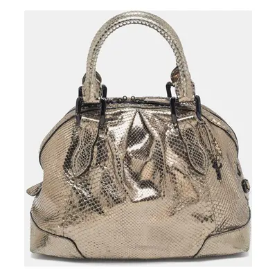 Burberry Metallic Python Limited Edition Thornley Satchel