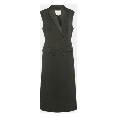 3.1 Phillip Lim Black Wool Sleeveless Double Breasted Coat