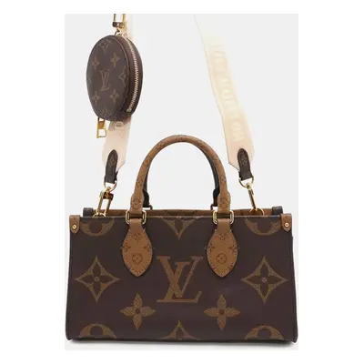 Louis Vuitton Brown Monogram Canvas Reverse Giant On-The-Go East West Shoulder Bag