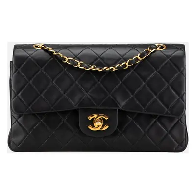 Chanel Black Medium Classic Lambskin Double Flap Bag