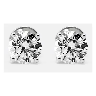 18k White Gold Round Brilliant Cut Lab Grown Diamonds Earrings (Approx 4.00 ct)