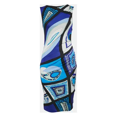 Emilio Pucci Blue Iride Print Jersey Sleeveless Dress