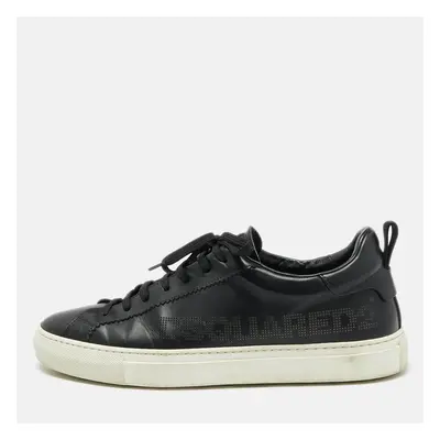 Dsquared2 Black Leather Low Top Sneakers Size