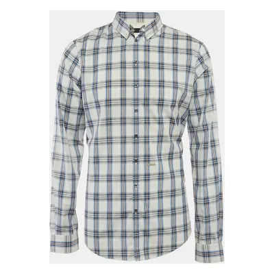 Dsquared2 Blue Tartan Checks Cotton Long Sleeve Shirt