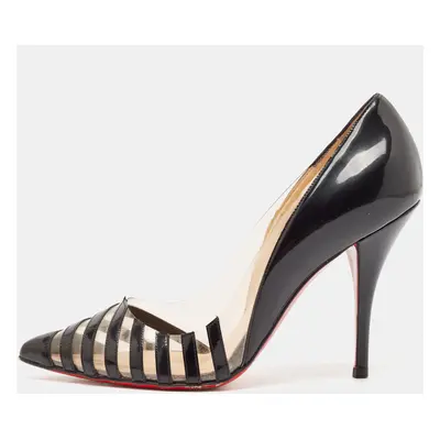 Christian Louboutin Black Patent Leather and PVC Pivichic Pumps Size 35.5