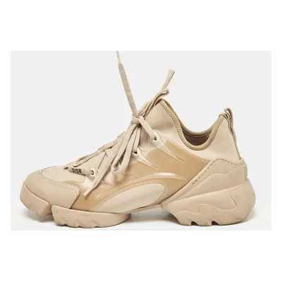 Dior Beige Neoprene and Rubber D-Connect Low Top Sneakers Size