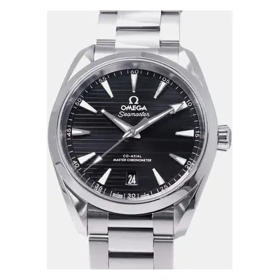 Omega Black Stainless Steel Seamaster Aqua Terra 220.10.38.20.01.001 Automatic Men's Wristwatch