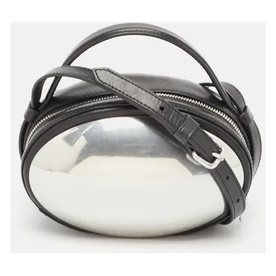 Alexander Wang Black Leather Small Dome Crossbody Bag