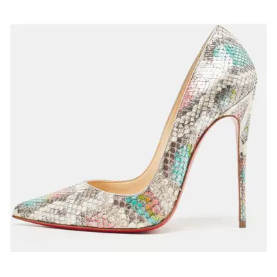 Christian Louboutin Metallic Python So Kate Pumps Size