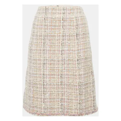 Chanel Beige Tweed Pencil Skirt