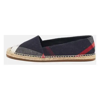 Burberry Multicolor Canvas Hodgeson Espadrille Flats Size