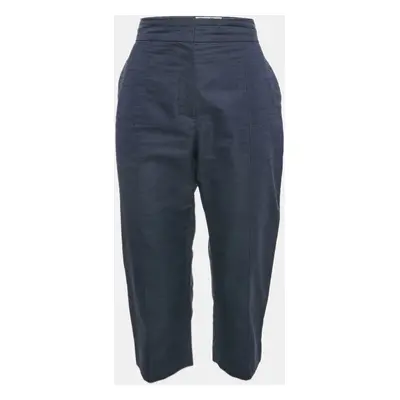 Dior Navy Blue Cotton Blend Capri Pants