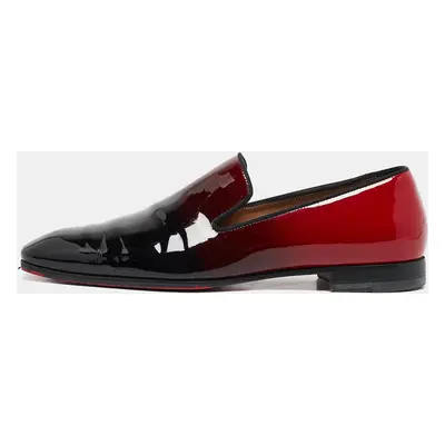 Christian Louboutin Ombre Red Patent Leather Dandy Me Smoking Slippers Size