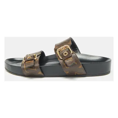 Louis Vuitton Brown Monogram Canvas Bom Dia Flat Slides Size