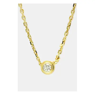 Cartier 18K Yellow Gold Diamants Légers Diamond Pendant Necklace