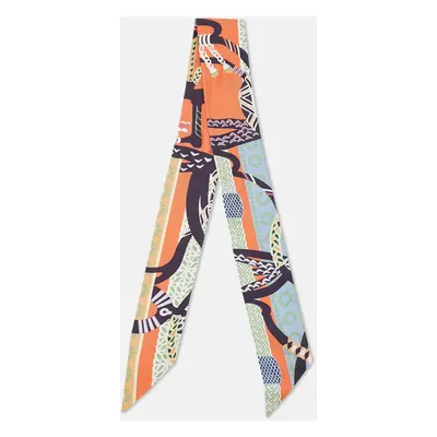 Hermès Multicolor Silk Fantaisie d'Etriers Twilly Scarf