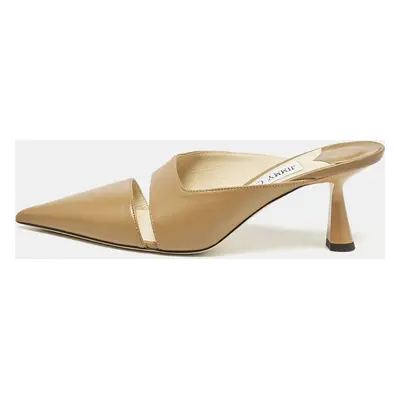 Jimmy Choo Brown Leather Zalea Mules Size