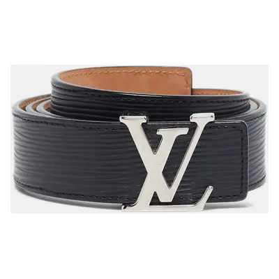 Louis Vuitton Black Epi Leather LV Initiales Belt 85CM