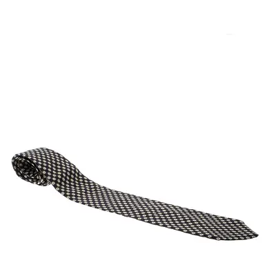 Giorgio Armani Brown Dotted Silk Traditional Tie