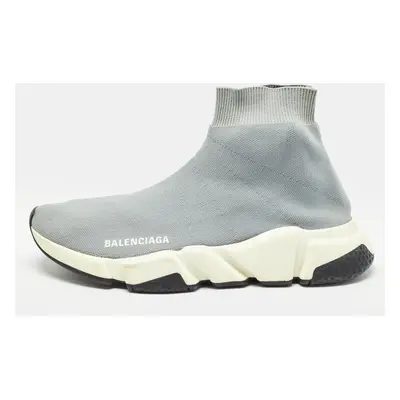 Balenciaga Grey Knit Fabric Speed Trainer Sneakers Size