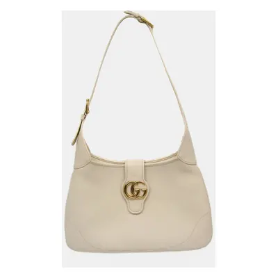 Gucci Cream Leather Aphrodite Medium Shoulder Bag