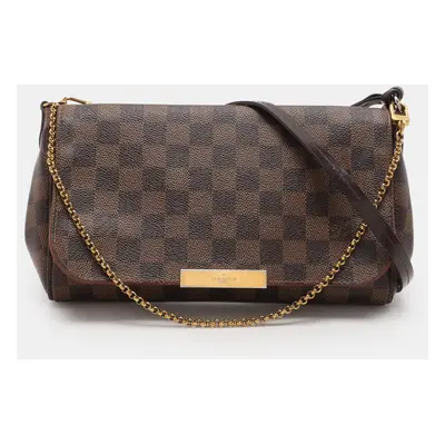 Louis Vuitton Damier Ebene Canvas and Leather Favorite MM Bag