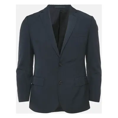 Boss By Hugo Boss Navy Blue Wool Single Breasted Blazer