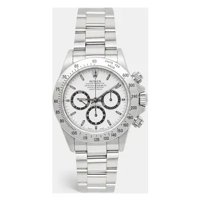 Rolex White Stainless Steel Cosmograph Daytona