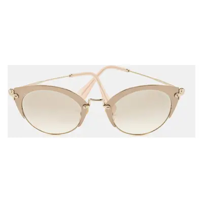 Miu Miu Gold/Brown Gradient SMU53R Cat Eye Sunglasses