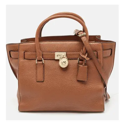 MICHAEL Michael Kors Brown Leather Hamilton Traveler Tote