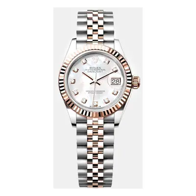 Rolex Mother of Pearl 18K Everose Gold Stainless Steel Lady Datejust Automatic Women's Wristwatc