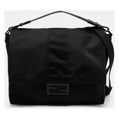 Fendi Black Econyl Baguette Messenger Bag