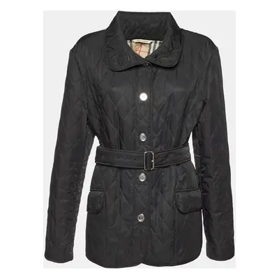 Burberry Black Synthetic Diamond Quilted Jacket